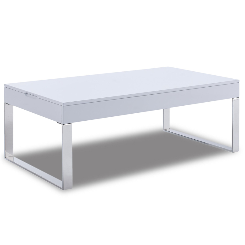 Кофейный стол Annecy Coffee Table white Белый Хром Кофейный стол Annecy Coffee Table white Белый Хром в Твери | Loft Concept