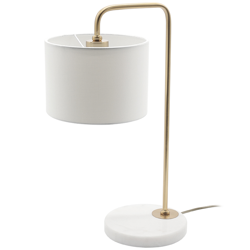Настольная лампа Randers Table Lamp Белый Золотой Настольная лампа Randers Table Lamp Белый Золотой в Твери | Loft Concept