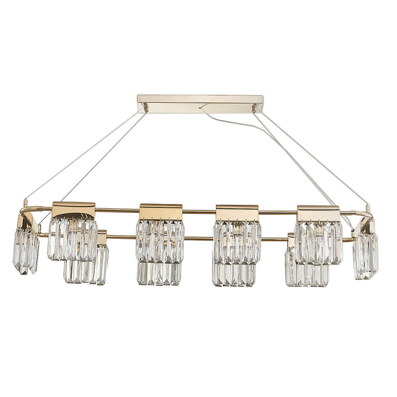 Люстра Crystal Pendants gold 10 Глянцевое золото Прозрачное Стекло Люстра Crystal Pendants gold 10 Глянцевое золото Прозрачное Стекло в Твери | Loft Concept