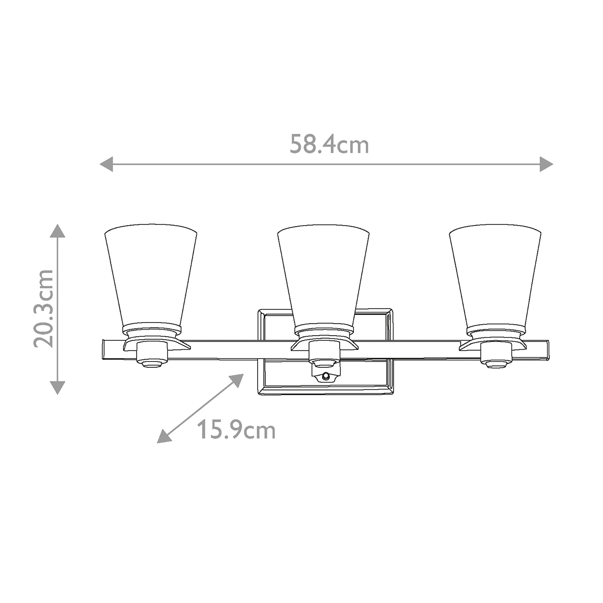 Бра для ванных комнат с белыми стеклянными конусными плафонами Hinkley в Твери