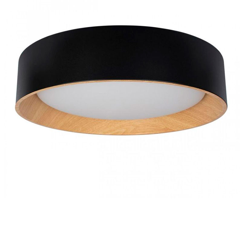 Светильник потолочный круглый Assol cup Black Wood диаметр 45 Черный матовый Древесина Светильник потолочный круглый Assol cup Black Wood диаметр 45 Черный матовый Древесина в Твери | Loft Concept