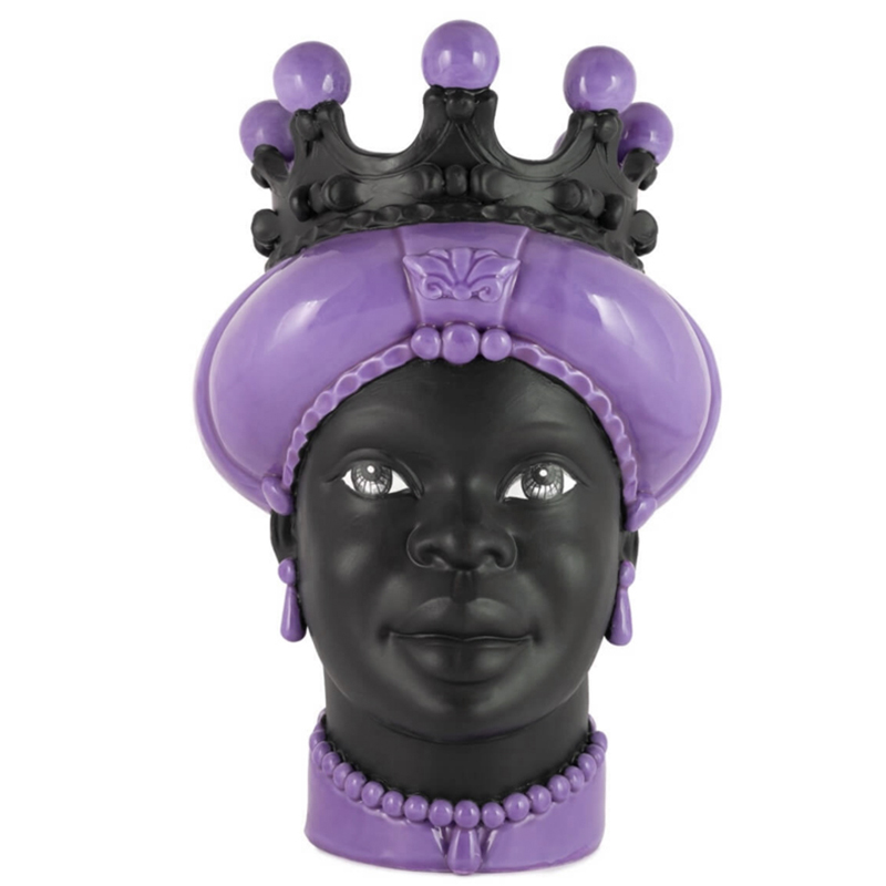 Ваза VASE MORO LADY CROWN DARK purple Черный Сиреневый Ваза VASE MORO LADY CROWN DARK purple Черный Сиреневый в Твери | Loft Concept