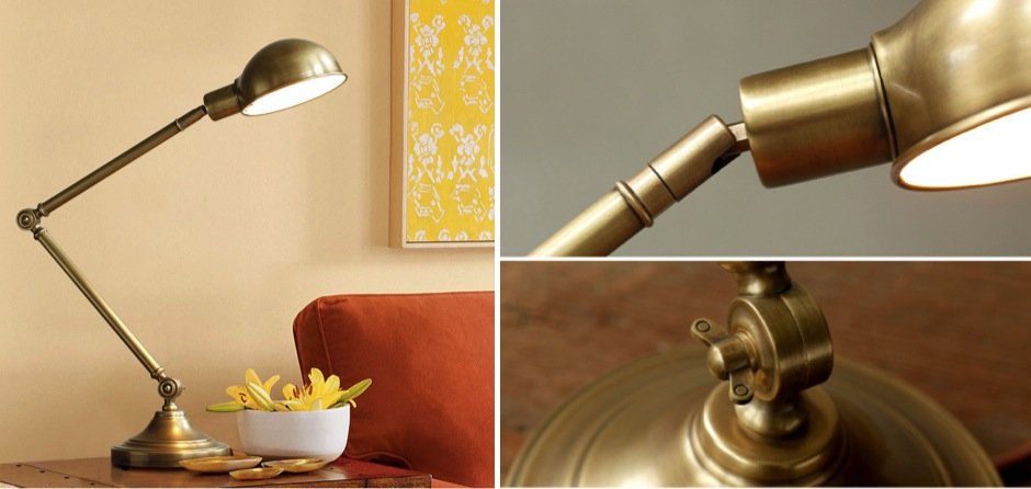 Настольная лампа Brass Vintage Loft Table Lamp Настольная лампа Brass Vintage Loft Table Lamp - Loft-Concept в Твери