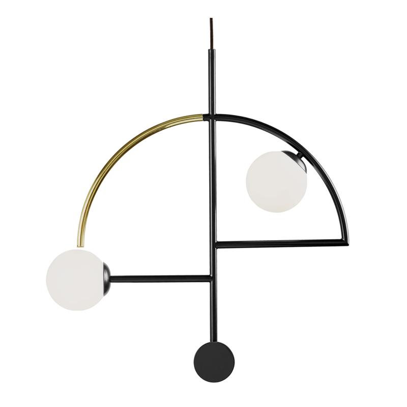 Подвесной светильник HELIO II - SUSPENSION LIGHT Черный Белый Латунь Подвесной светильник HELIO II - SUSPENSION LIGHT Черный Белый Латунь в Твери | Loft Concept