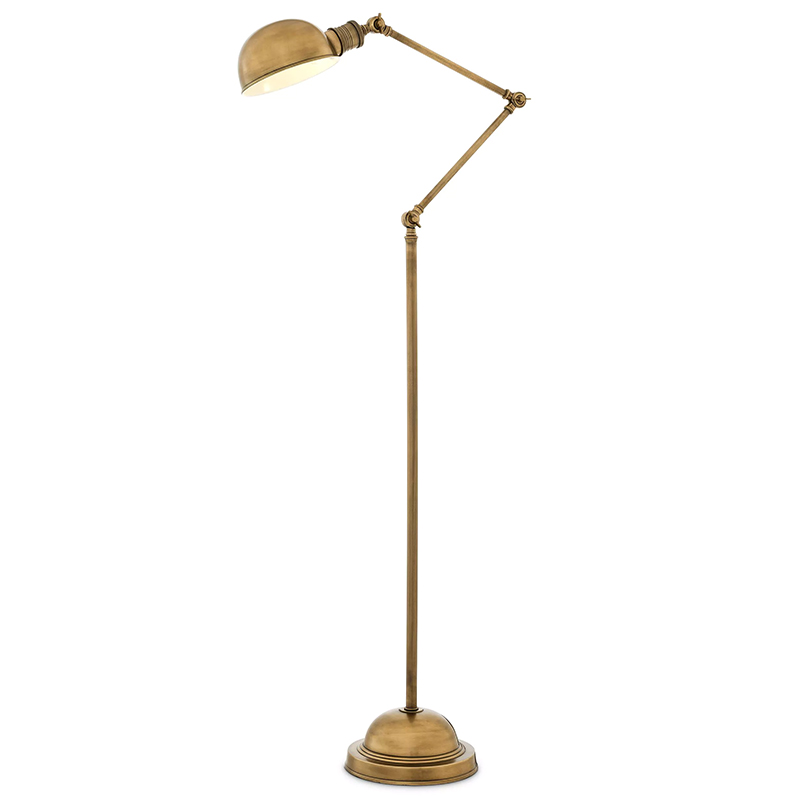 Торшер Eichholtz Floor Lamp Soho Brass Винтажная латунь Латунь Торшер Eichholtz Floor Lamp Soho Brass Винтажная латунь Латунь в Твери | Loft Concept