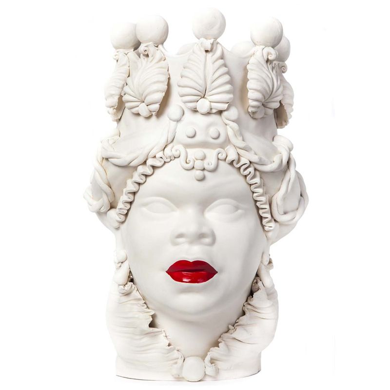 Ваза VASE MORO LADY LIPSTICK Белый Красный Ваза VASE MORO LADY LIPSTICK Белый Красный в Твери | Loft Concept