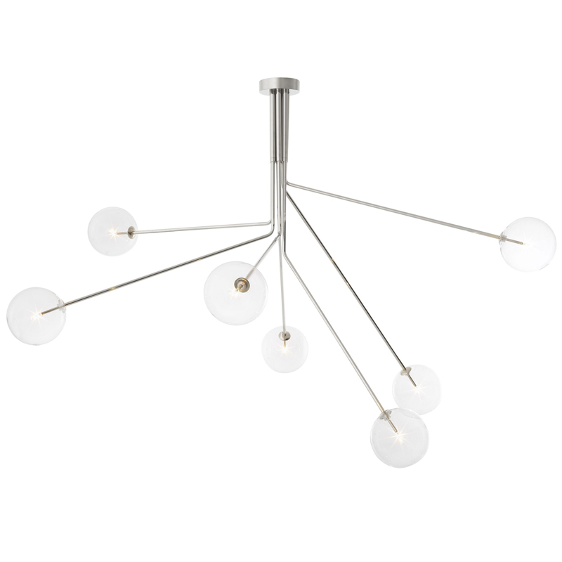 Люстра Eichholtz Chandelier Topaz Nickel Никель Прозрачный Люстра Eichholtz Chandelier Topaz Nickel Никель Прозрачный в Твери | Loft Concept