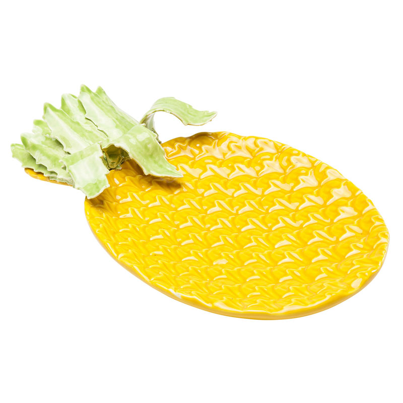 Тарелка Pineapple Plate Желтый Зеленый Тарелка Pineapple Plate Желтый Зеленый в Твери | Loft Concept