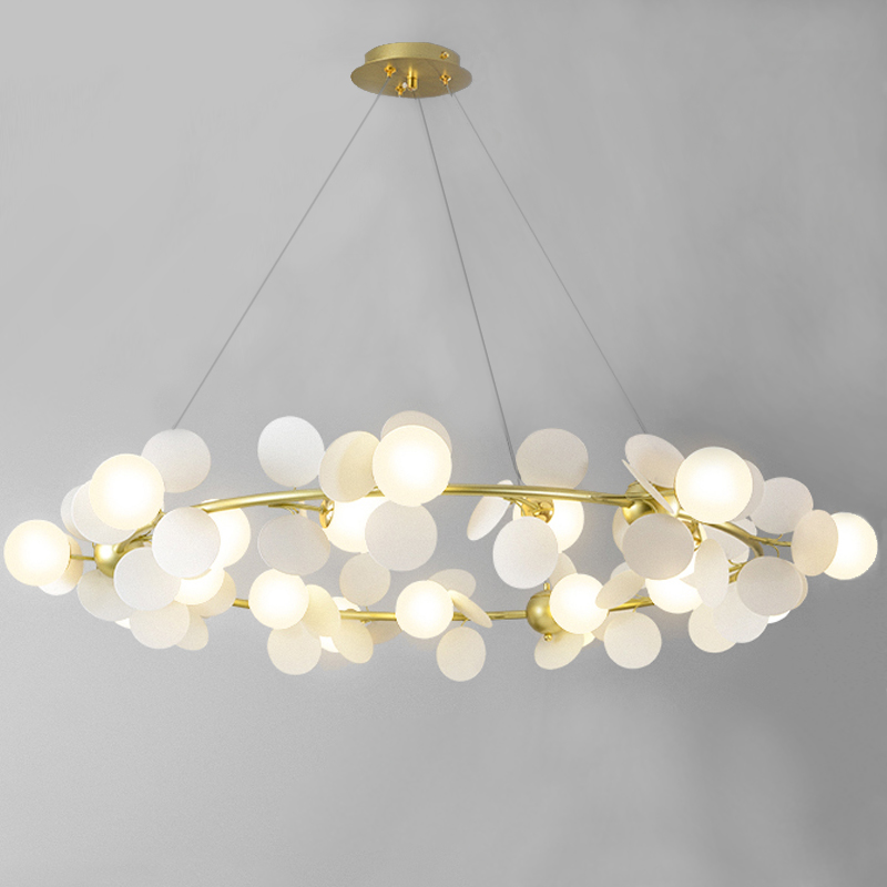 Люстра MATISSE Chandelier circle white Золотой Белый в Твери | Loft Concept 