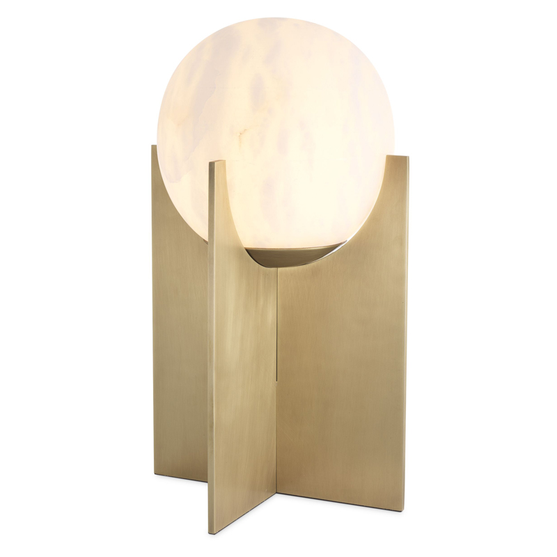 Настольная лампа Eichholtz Table Lamp Scorpios L Латунь Античная полированная Белый Настольная лампа Eichholtz Table Lamp Scorpios L Латунь Античная полированная Белый в Твери | Loft Concept