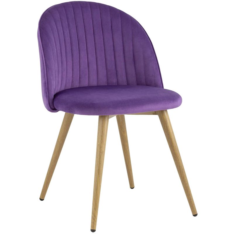 Стул Miruna Chair Лиловый Велюр Лиловый Древесина Стул Miruna Chair Лиловый Велюр Лиловый Древесина в Твери | Loft Concept