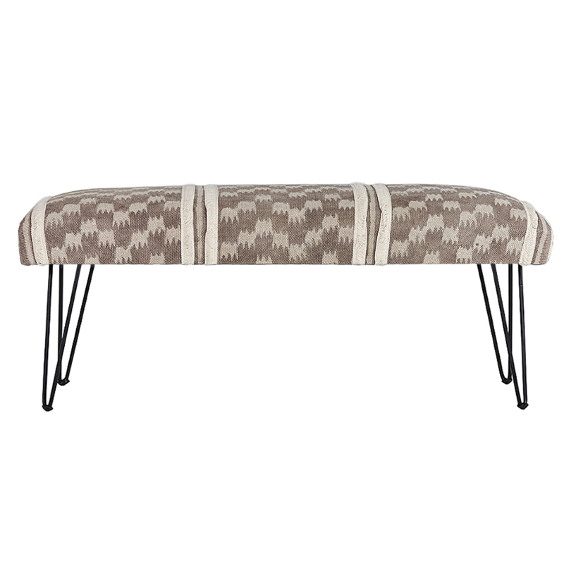 Оттоманка Beige Kilim Ornament Бежево-серый Оттоманка Beige Kilim Ornament Бежево-серый в Твери | Loft Concept