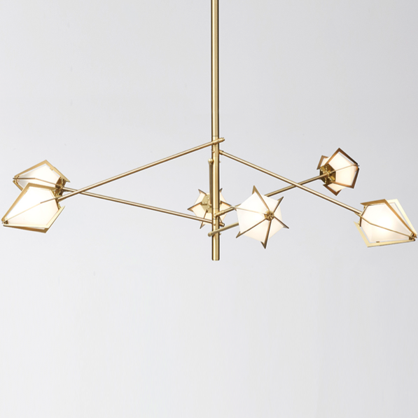 Люстра HARLOW Spoke Chandelier Gabriel Scott Латунь Люстра HARLOW Spoke Chandelier Gabriel Scott Латунь в Твери | Loft Concept
