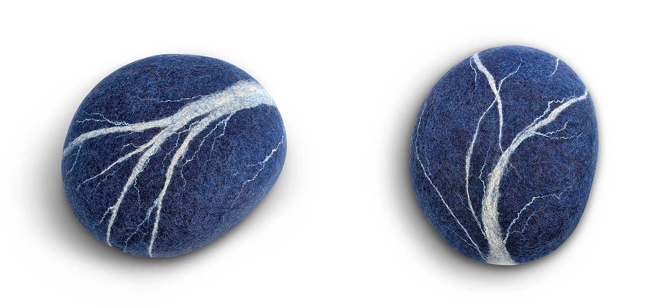 Пуф Синий Камень BLUE FLASH - фото №1