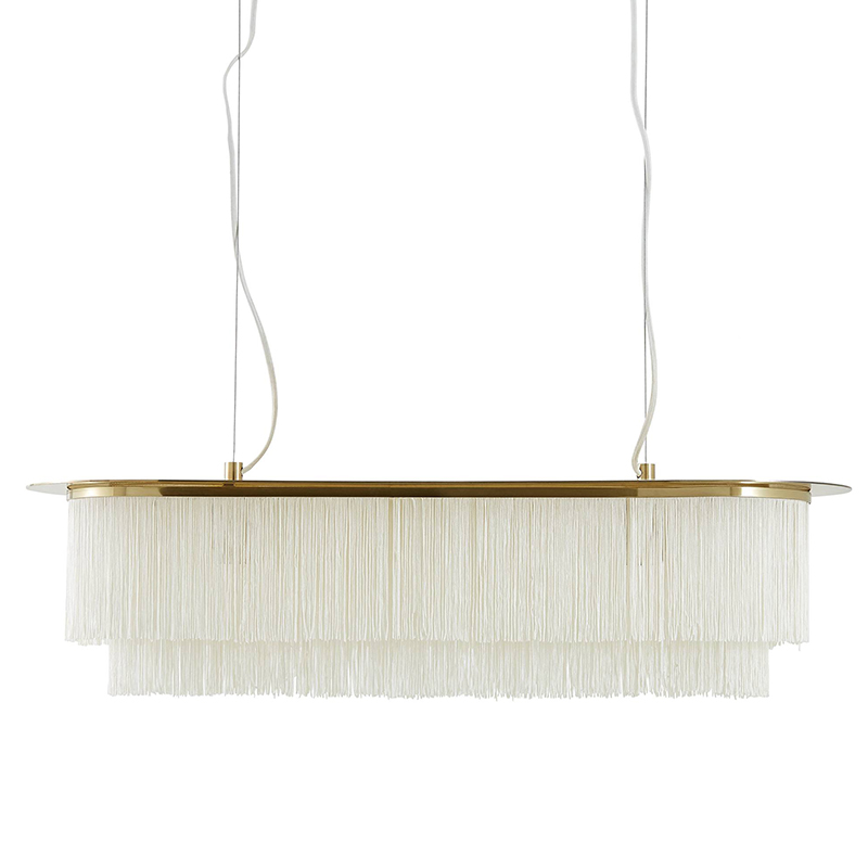 Люстра Houtique Linear Chandelier Cream Кремовый Латунь Люстра Houtique Linear Chandelier Cream Кремовый Латунь в Твери | Loft Concept