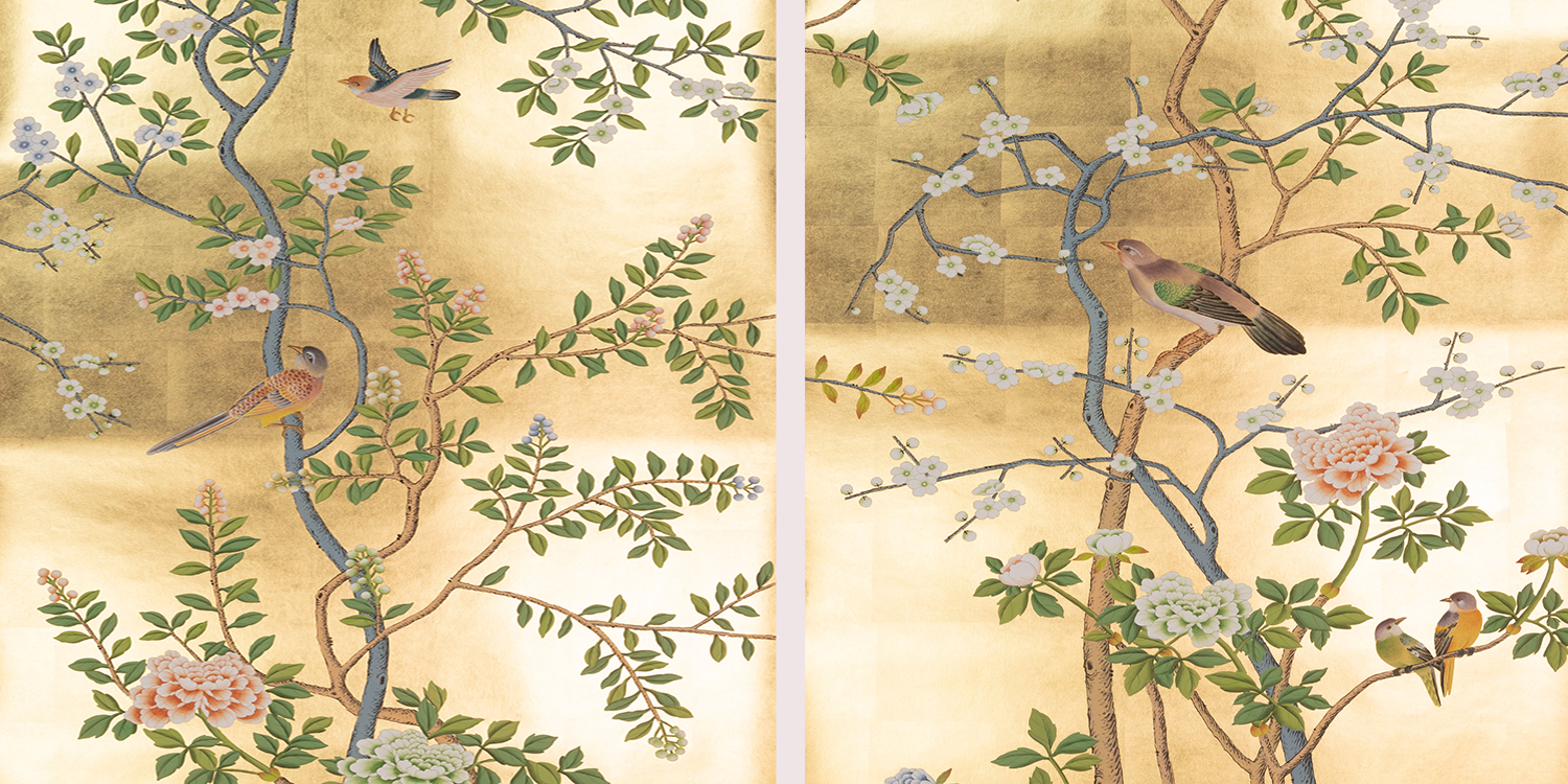 Обои ручная роспись Earlham Deep Rich Gold - фото №1