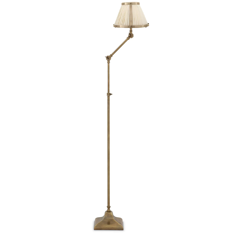 Торшер Eichholtz Floor Lamp Brunswick Винтажная латунь Кремовый Черный Торшер Eichholtz Floor Lamp Brunswick Винтажная латунь Кремовый Черный в Твери | Loft Concept
