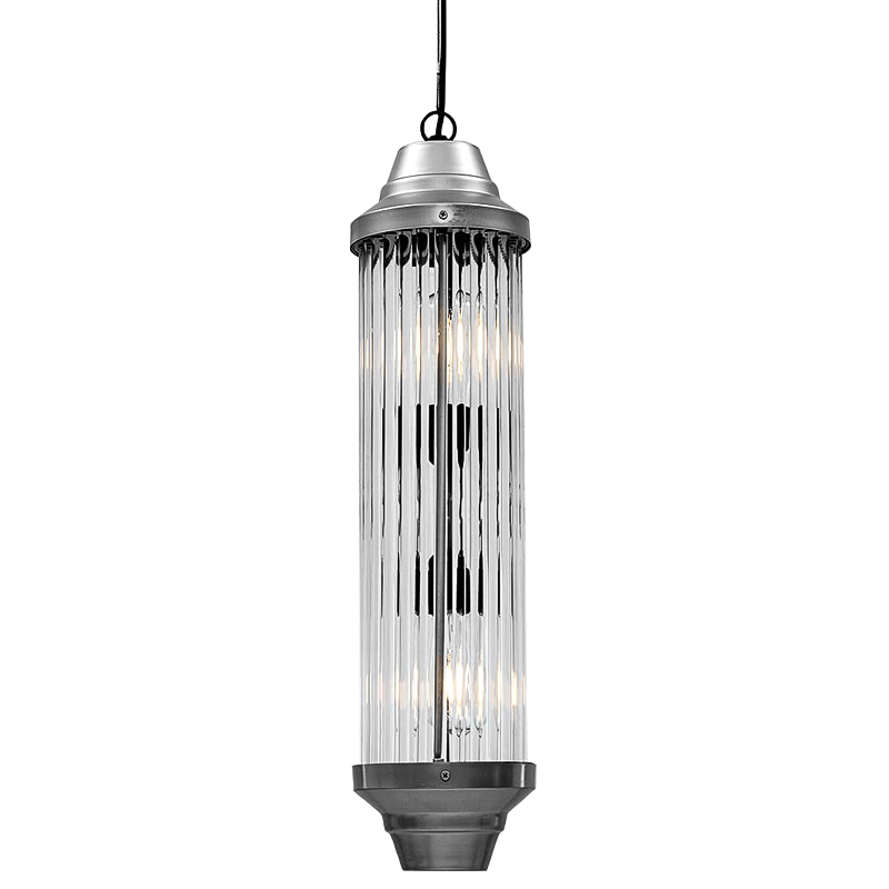 Подвесной светильник Transparent Tubes Pendant Хром Прозрачный Подвесной светильник Transparent Tubes Pendant Хром Прозрачный в Твери | Loft Concept