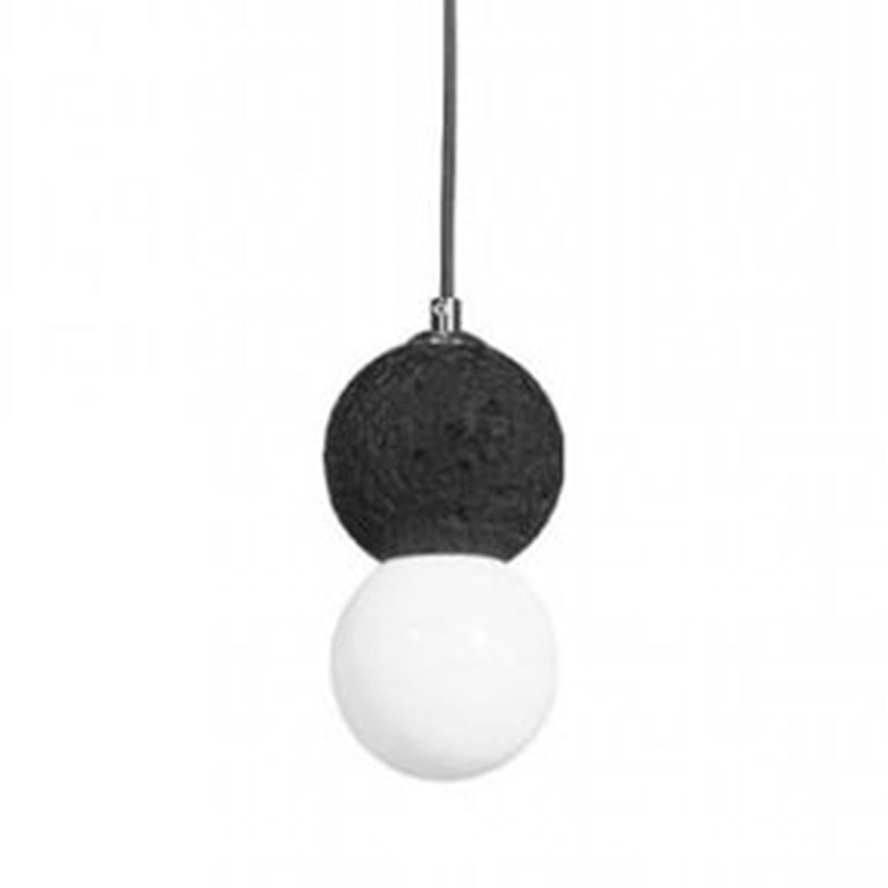 Светильник подвесной Sea foam Black диаметр 10 Белый Черный Светильник подвесной Sea foam Black диаметр 10 Белый Черный в Твери | Loft Concept