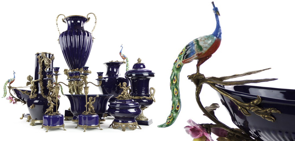 Чаша Deep Blue Peacock Bowl - Loft-Concept в Твери