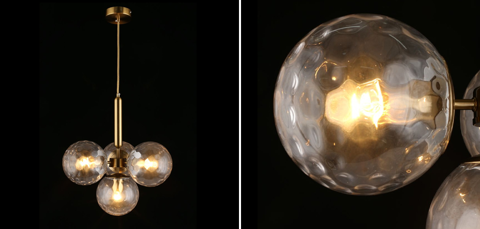 Люстра Bubble Glass с рельефным стеклом Люстра Bubble Glass с рельефным стеклом - Loft-Concept в Твери