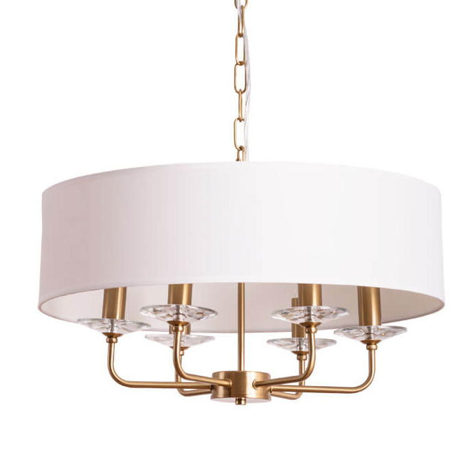 Люстра Obelerio Chandelier Белый Бронза Прозрачный в Твери | Loft Concept 