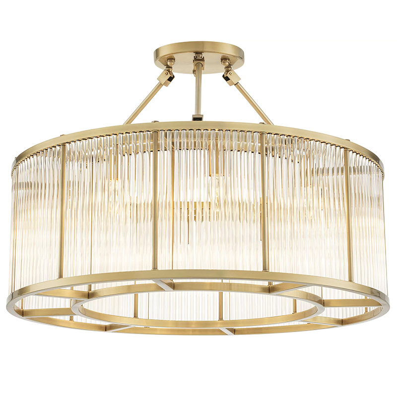 Потолочный светильник Eichholtz Ceiling Lamp Bernardi L Латунь Прозрачное Стекло в Твери | Loft Concept 