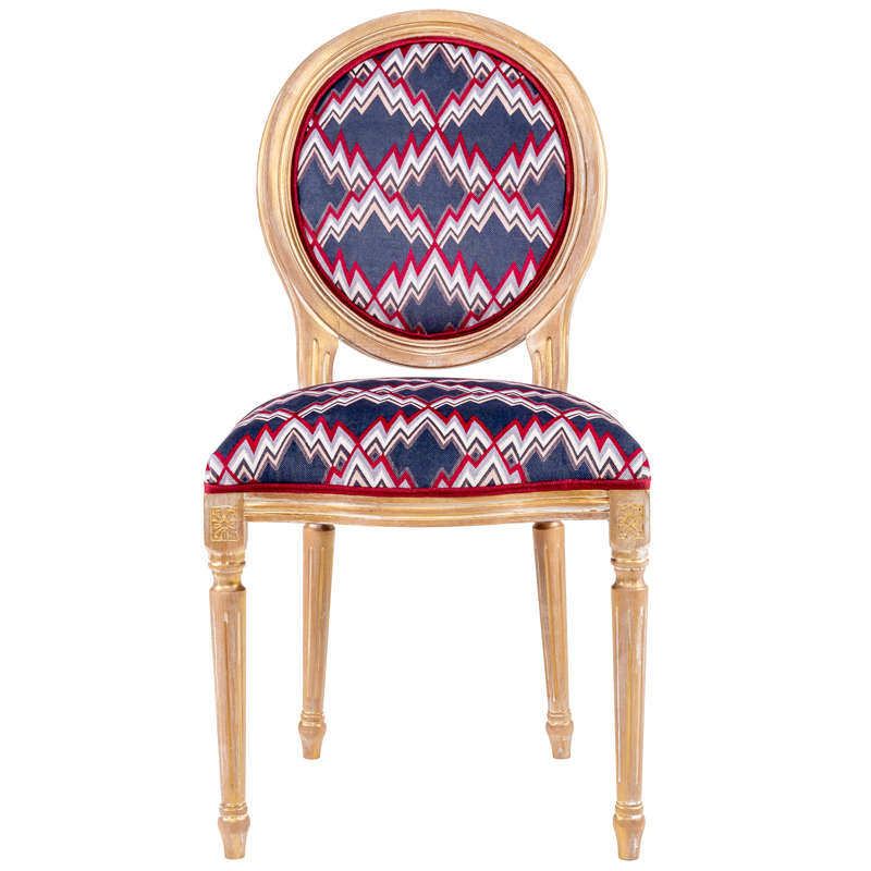 Стул Ikat Pattern с золотой патиной Золотой Мульти Стул Ikat Pattern с золотой патиной Золотой Мульти в Твери | Loft Concept