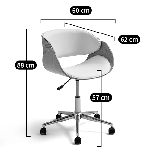 Вращающееся офисное кресло на колёсах Delwyn Chair White Вращающееся офисное кресло на колёсах Delwyn Chair White в Твери