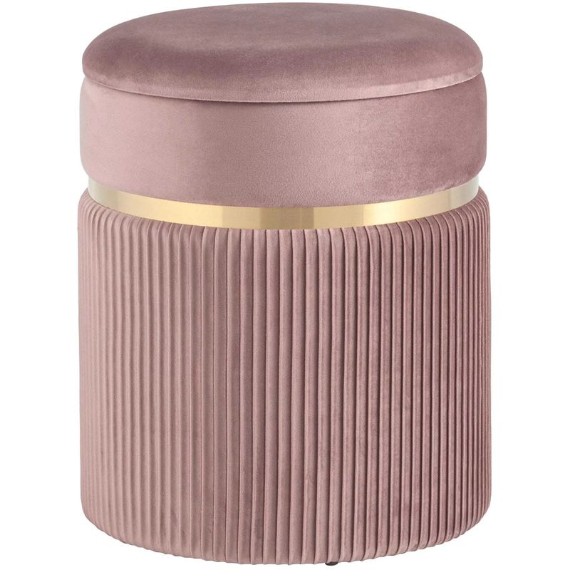 Пуф с ящиком розовый Glossy Velor Розовый пастельный Пуф с ящиком розовый Glossy Velor Розовый пастельный в Твери | Loft Concept