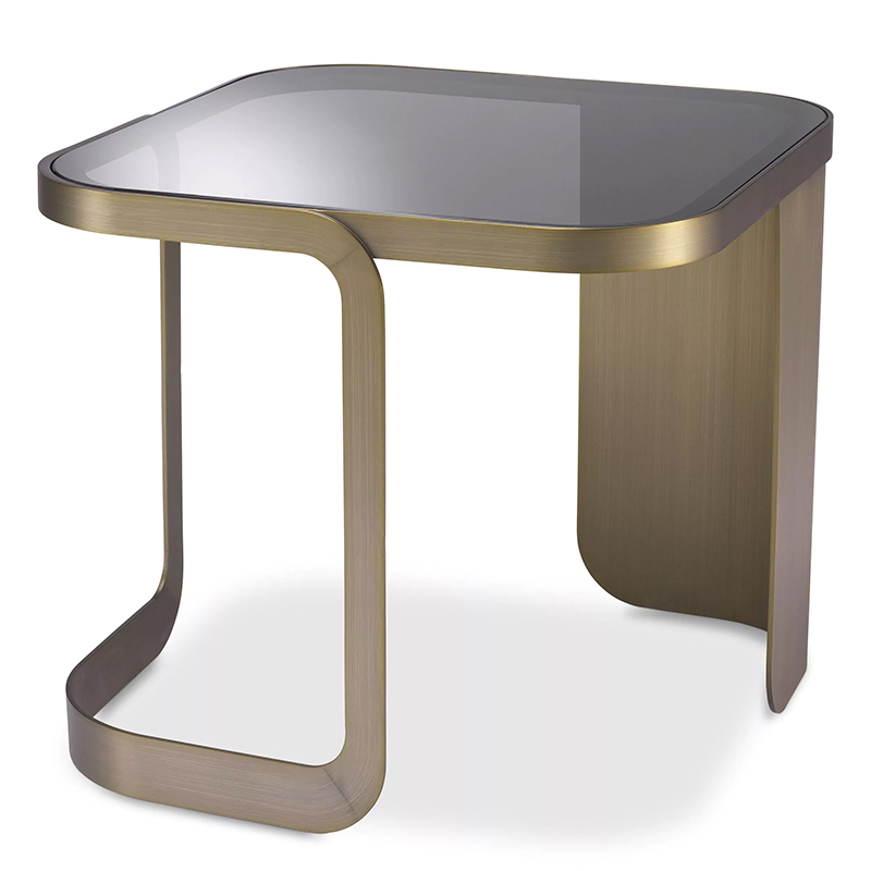 Приставной стол Eichholtz Side Table Numa Латунь Стекло Смок Приставной стол Eichholtz Side Table Numa Латунь Стекло Смок в Твери | Loft Concept