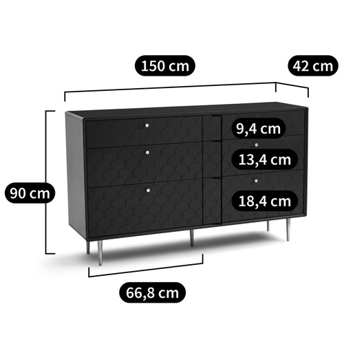Комод с 6 выдвижными ящиками Scale Ornament Blue Chest of Drawers Комод с 6 выдвижными ящиками Scale Ornament Blue Chest of Drawers в Твери