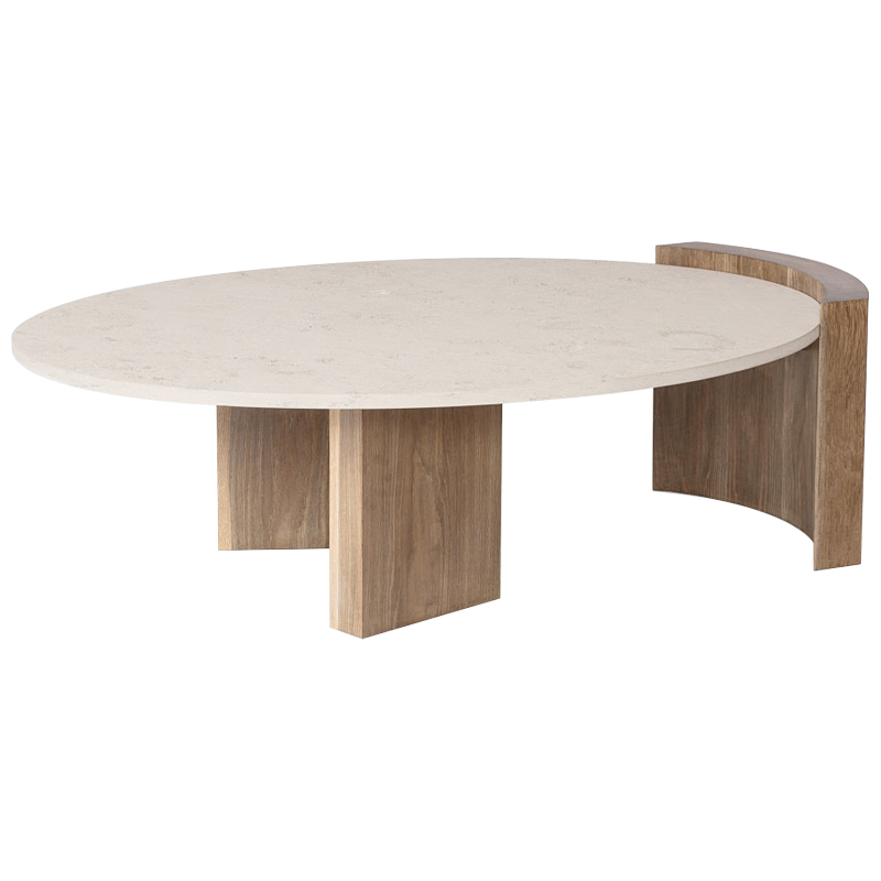 Кофейный стол Jia Coffee Table Бежевый Коричневый Кофейный стол Jia Coffee Table Бежевый Коричневый в Твери | Loft Concept