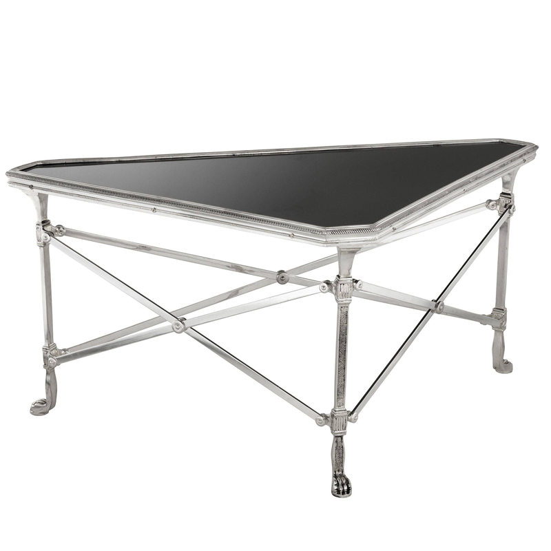 Кофейный стол Eichholtz Coffee Table Soiree Глянцевый черный Серебро винтаж Кофейный стол Eichholtz Coffee Table Soiree Глянцевый черный Серебро винтаж в Твери | Loft Concept
