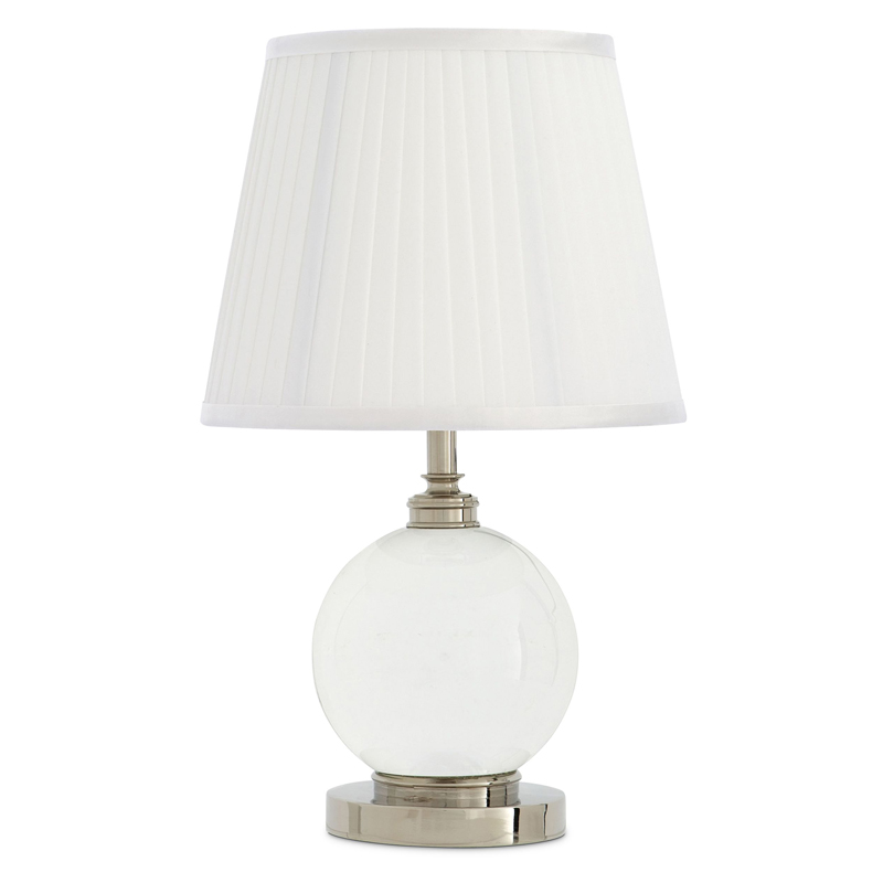 Настольная лампа Eichholtz Table Lamp Octavia Прозрачный Белый Никель Настольная лампа Eichholtz Table Lamp Octavia Прозрачный Белый Никель в Твери | Loft Concept