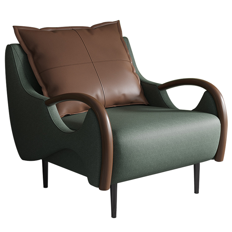 Кресло Oliwier Green Armchair Зеленый Коричневый Кресло Oliwier Green Armchair Зеленый Коричневый в Твери | Loft Concept