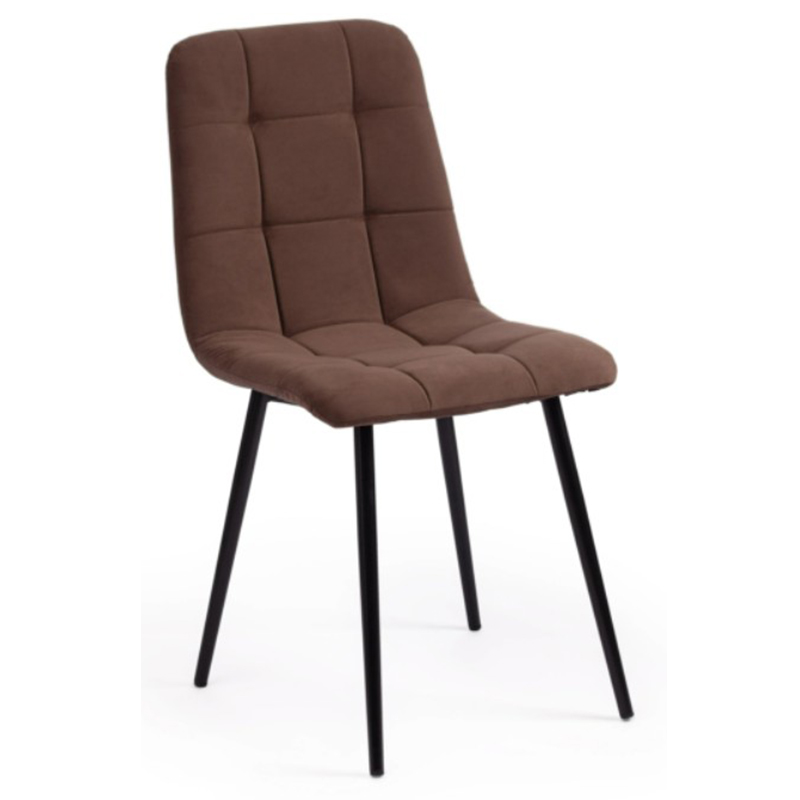 Стул Nancy Velour Brown Chair Коричневый Черный Стул Nancy Velour Brown Chair Коричневый Черный в Твери | Loft Concept