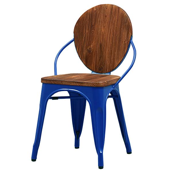 Стул Tolix chair Wooden Blue Дуб темный Синий Стул Tolix chair Wooden Blue Дуб темный Синий в Твери | Loft Concept