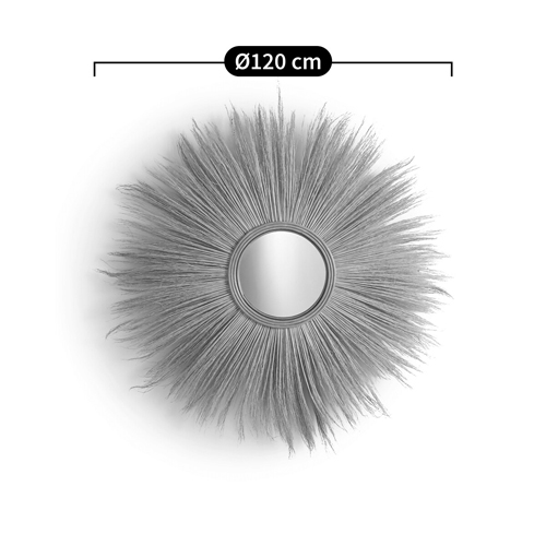 Зеркало с бахромой из растительных волокон WICKER MIRROR 120 в Твери