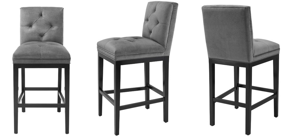 Барный стул Eichholtz Bar Stool Cesare Grey - фото №1