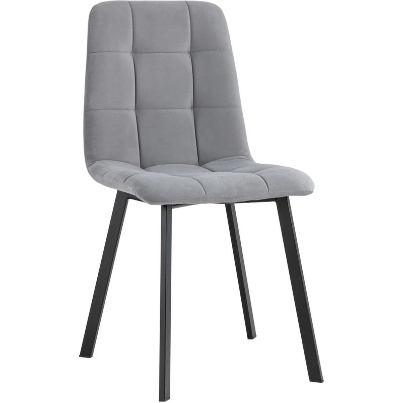 Стул NANCY S Chair Серый велюр Серый Черный Стул NANCY S Chair Серый велюр Серый Черный в Твери | Loft Concept