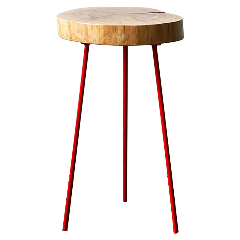 Приставной стол Jonty Industrial Metal Rust Side Table Светлый дуб Красный Приставной стол Jonty Industrial Metal Rust Side Table Светлый дуб Красный в Твери | Loft Concept