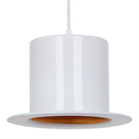 Подвесной светильник Pendant Lamp Banker Bowler Hat White I Белый Подвесной светильник Pendant Lamp Banker Bowler Hat White I Белый в Твери | Loft Concept