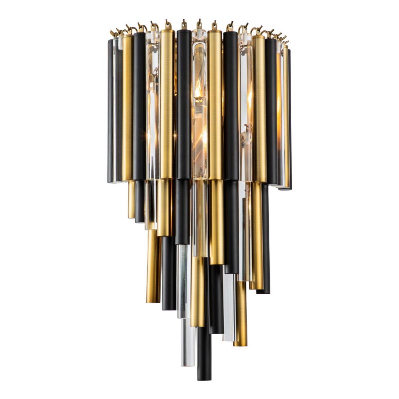 Бра Black Brass Symphony Wall Lamp Черный Латунь Прозрачный (Transparent) Бра Black Brass Symphony Wall Lamp Черный Латунь Прозрачный (Transparent) в Твери | Loft Concept