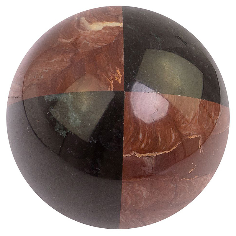 Шар декоративный из натуральных камней Лемезит и Долерит Natural Stone Spheres 12 см Красный Черный Белый Шар декоративный из натуральных камней Лемезит и Долерит Natural Stone Spheres 12 см Красный Черный Белый в Твери | Loft Concept