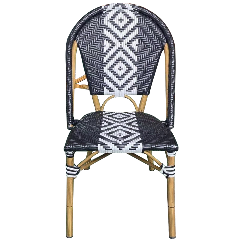 Стул ротанг Wicker Aloys Rattan Chair Древесина Черный Белый Стул ротанг Wicker Aloys Rattan Chair Древесина Черный Белый в Твери | Loft Concept