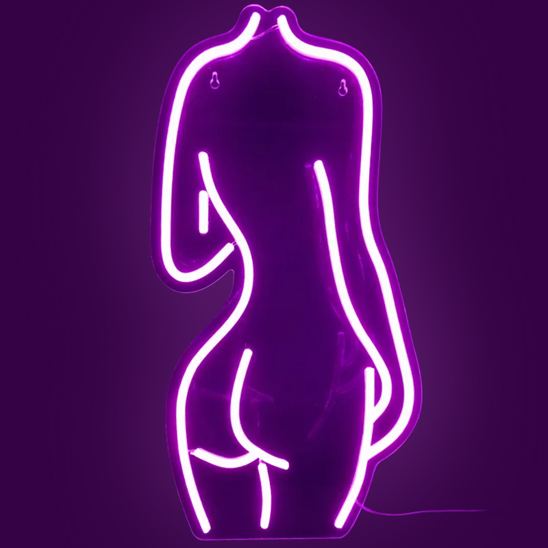 Неоновая настенная лампа Silhouette Neon Wall Lamp Сиреневый Неоновая настенная лампа Silhouette Neon Wall Lamp Сиреневый в Твери | Loft Concept