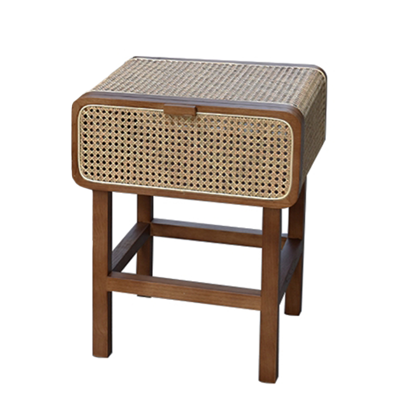 Тумба Rattan Mesh Nightstand Коричневый Бежевый Тумба Rattan Mesh Nightstand Коричневый Бежевый в Твери | Loft Concept