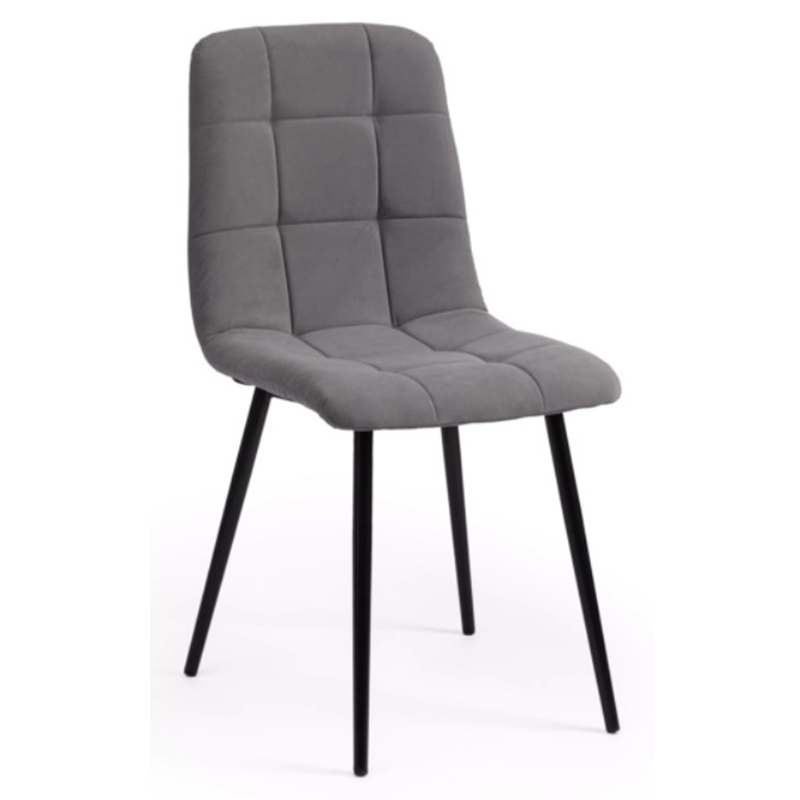 Стул Nancy Velour Grey Chair Серый Черный Стул Nancy Velour Grey Chair Серый Черный в Твери | Loft Concept