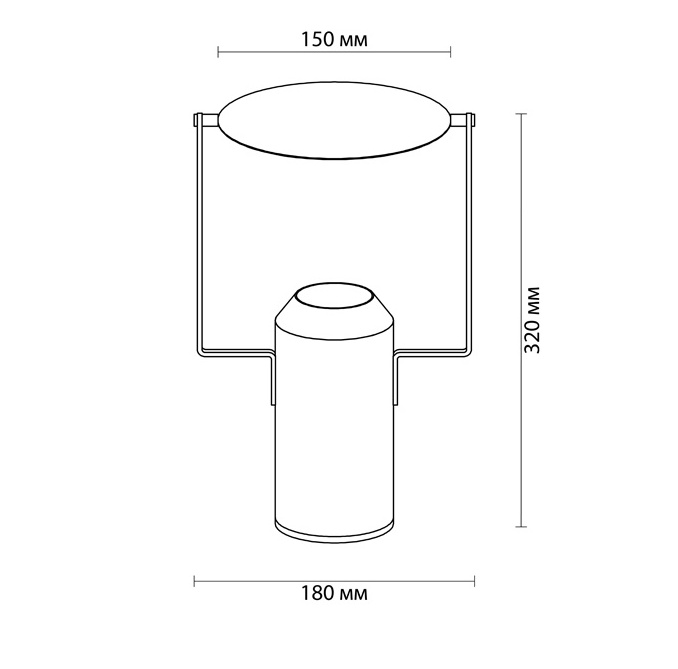 Настольная лампа Black Cylinder Table Lamp Настольная лампа Black Cylinder Table Lamp в Твери